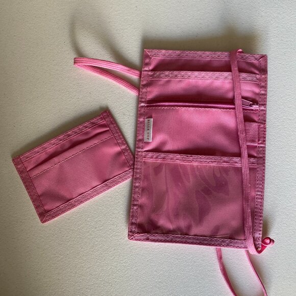 Belle Hop Pink Passport Security Pouch Anti-Theft 4+ Pockets, Separate Wallet - Picture 1 of 9
